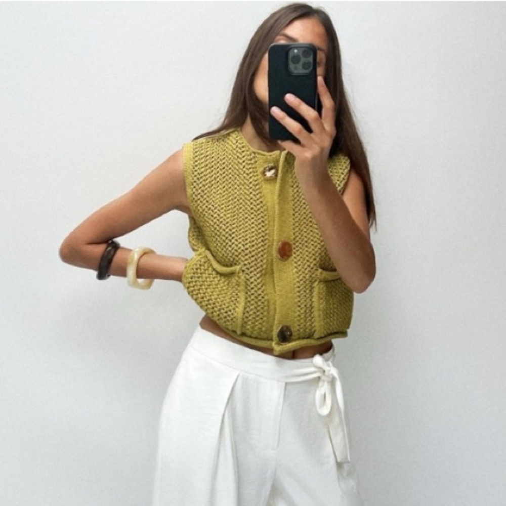 Zara Green Knit Vest